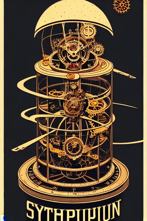 Prompt: steampunk gyroscope time machine, high details, intricately detailed, by vincent di fate, inking, 3 color screen print, masterpiece, trending on artstation,, sharp, details, hyper - detailed, hd, 4 k, 8 k