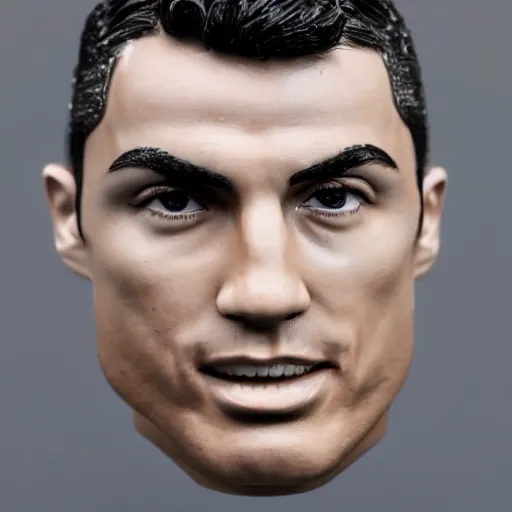 Image similar to cristiano ronaldo as doctor, accurate, 30mm, face, soft colours, dramatic lighting, nikon