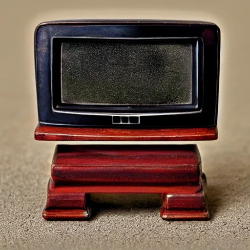 Image similar to tilt shift photo of a miniature antique tv set