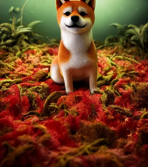 Prompt: very beautiful portrait of an extremely cute and adorable shiba dog, smooth, perfect face, fantasy, character design by mark ryden and pixar and hayao miyazaki, sharp focus, concept art, harvest fall vibrancy, intricate detail, cinematic lighting, hyperrealistic, 3 5 mm, diorama macro photography, 8 k, 4 k