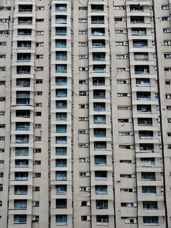 Image similar to soviet apartment building, photo, full shot