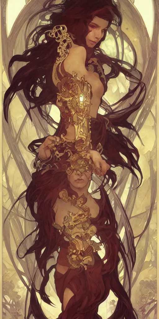 Image similar to soul stealer, game concept by Artgerm and greg rutkowski and alphonse mucha
