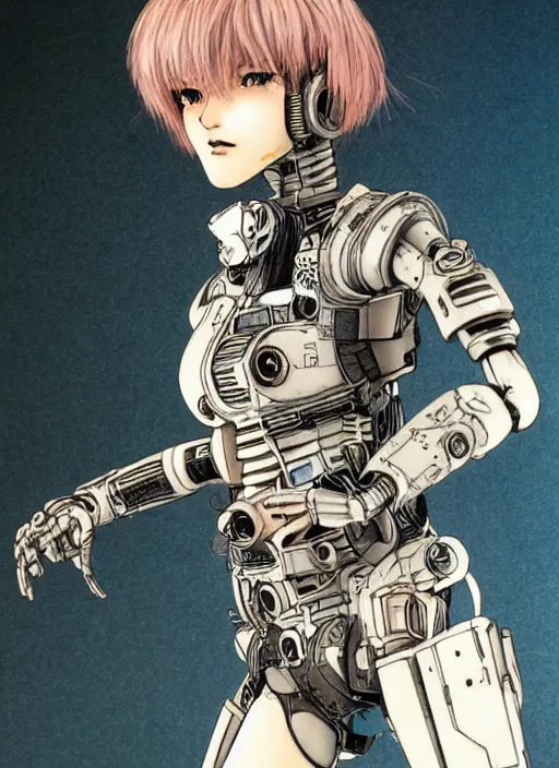 Image similar to a android - girl, 1 / 6 katsuya terada, cyberpunk