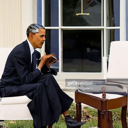 Prompt: barack obama in a priest's vestaments with a copy of the bible in hand