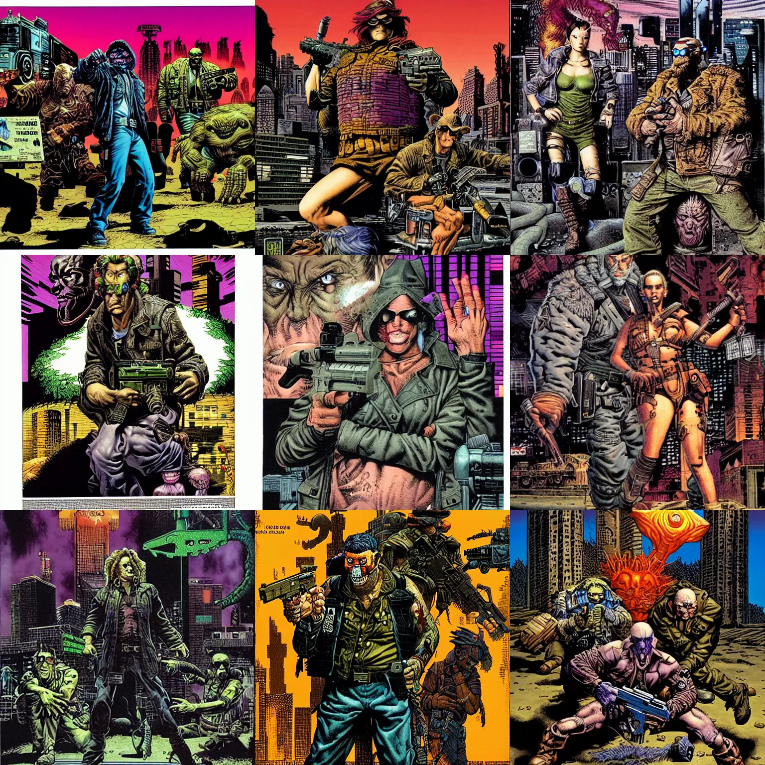 Prompt: shadowrun by richard corben