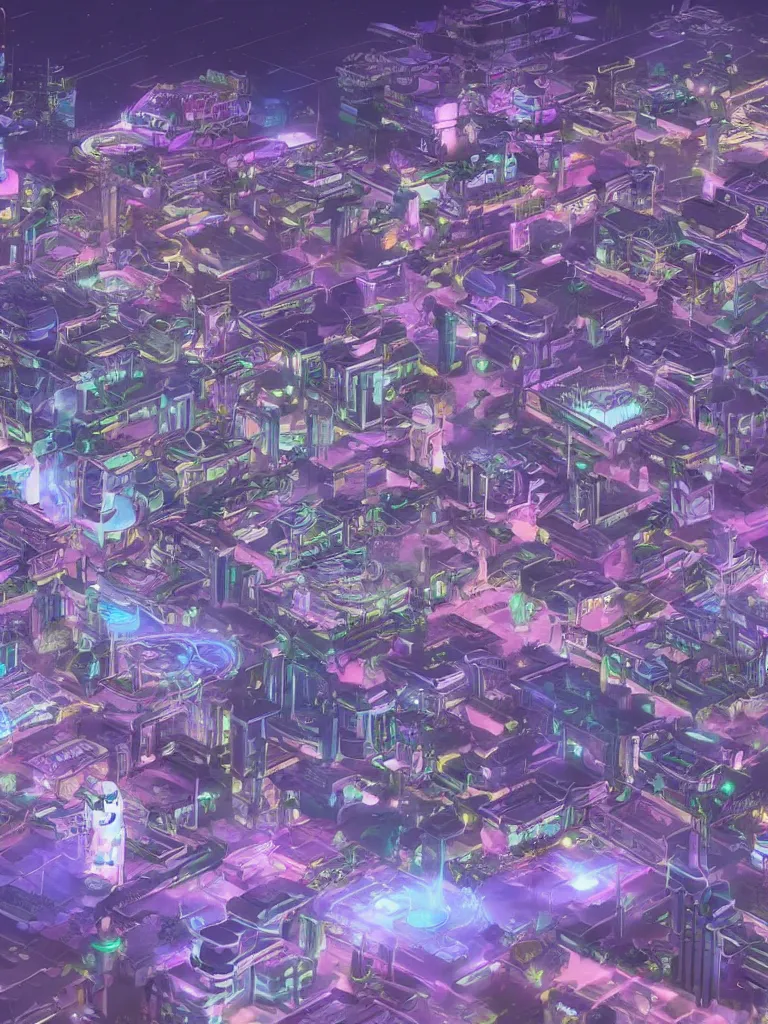 Prompt: a beautiful drawing of a future funk space city, highly realistic, unreal engine