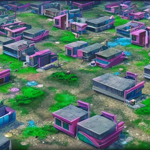 Prompt: 8 k screencap of brazillian favela anime, by hayao miyazaki, refracted sparkles