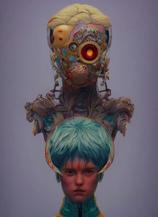 Image similar to portrait made from wood :: by Martine Johanna and Simon Stålenhag and Chie Yoshii and wlop and Guillermo del toro :: ornate, dynamic, particulate, rich colors, elegant, centered, artstation, smooth, sharp focus, octane render, 3d