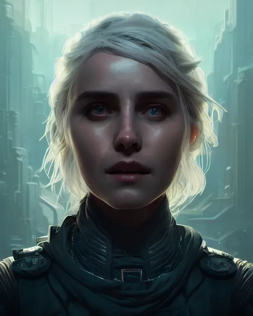 Prompt: portrait of ciri as a cyborg. intricate abstract. intricate artwork. by Tooth Wu, wlop, beeple, dan mumford. octane render, trending on artstation, greg rutkowski very coherent symmetrical artwork. cinematic, hyper realism, high detail, octane render, 8k, iridescent accents