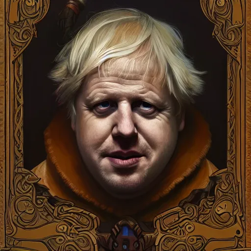 Prompt: boris johnson as odin, intricate, elegant, highly detailed, digital painting, artstation, concept art, matte, illustration, hearthstone, art by artgerm and greg rutkowski and alphonse mucha, simon stalenhag, hyperreal