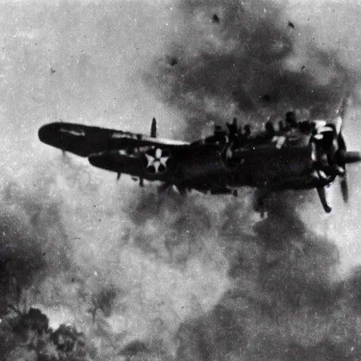 Image similar to ww 2 photo of a stuka dive bomber going up in flames