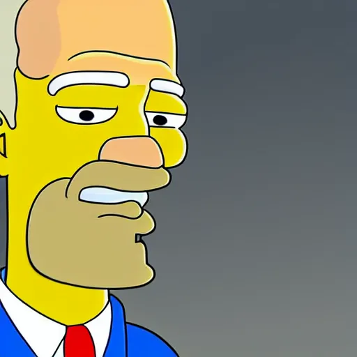 Prompt: joe biden as a Simpsons character