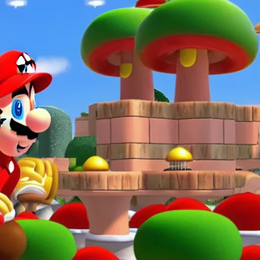 Prompt: mario poisoned with mushrooms