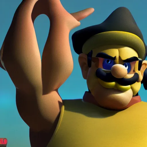 Prompt: wario, sexy, cinematic, ultrarealism, 8 k