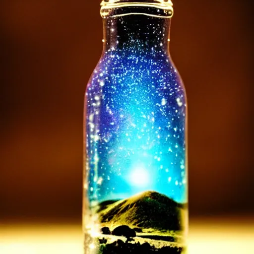 Image similar to a galaxy inside a bottle