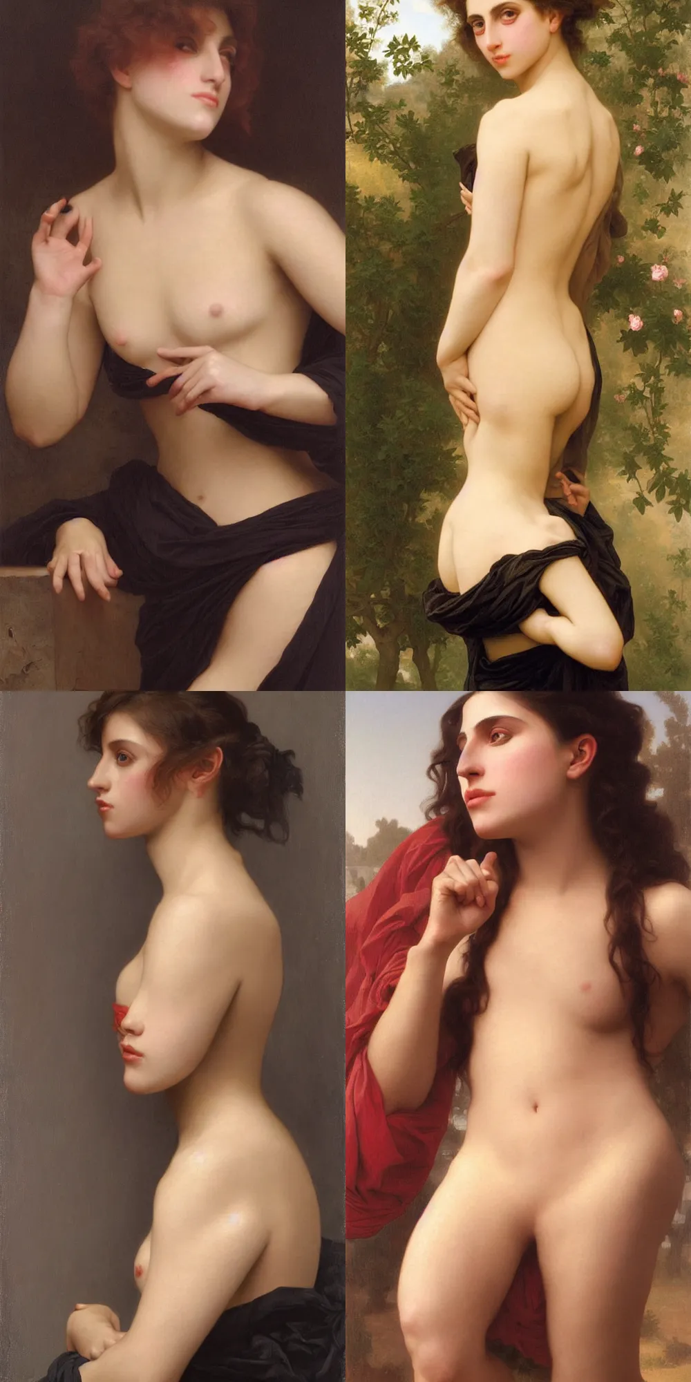 Prompt: Painting of Lady Gaga. Art by william adolphe bouguereau. During golden hour. Extremely detailed. Beautiful. 4K. Award winning.