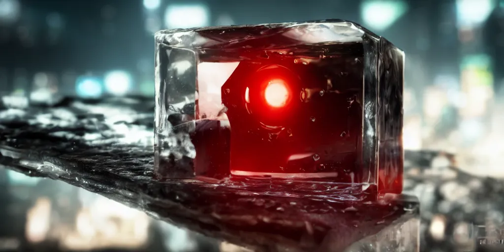 Image similar to hero angle of cyberpunk Ice Cube, highly detailed, sharp focus, cyberpunk style, cyborg, futuristic, 8k, 35mm, cinematic lighting