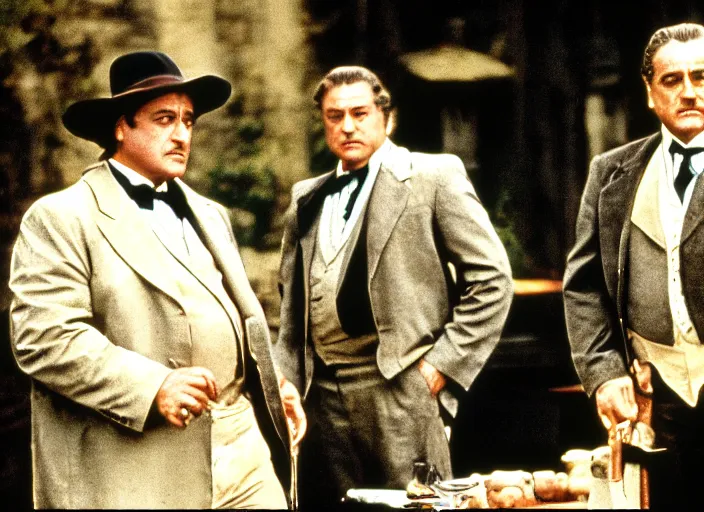 Image similar to film still of John Goodman!!!! as Vito Corleone in The Godfather 1972