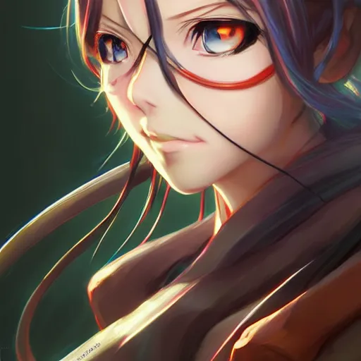 Image similar to anime portrait of a snake gitl as an anime girl by Stanley Artgerm Lau, WLOP, Rossdraws, James Jean, Andrei Riabovitchev, Marc Simonetti, and Sakimichan, trending on artstation