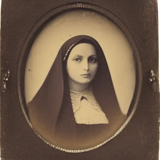 Image similar to daguerreotype of mona liza