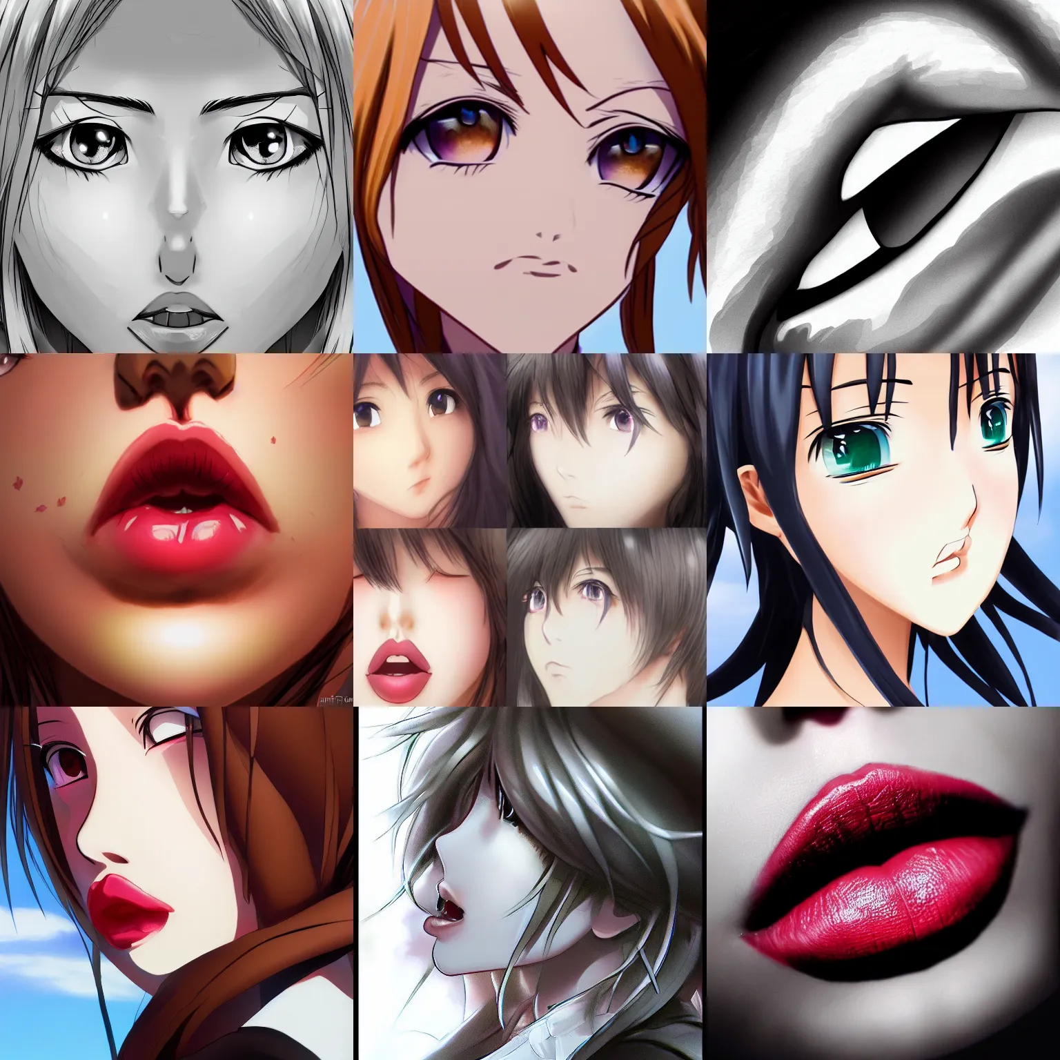 Wallpaper : mouth, licking lips, anime girls, closeup, fangs, red lipstick  7676x4317 - Rynios - 2246990 - HD Wallpapers - WallHere