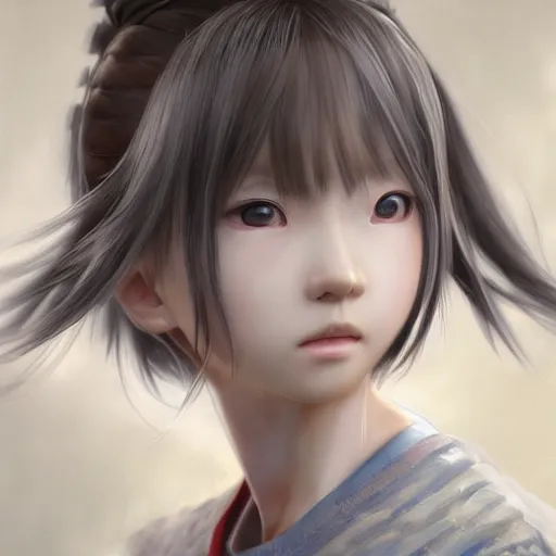 Image similar to ultra-detailed, amazing details, grayish palette, HD semirealistic anime CG concept art digital painting of a Japanese schoolgirl, by a Chinese artist at ArtStation, by Huang Guangjian, Fenghua Zhong, Ruan Jia, Xin Jin and Wei Chang. Realistic artwork of a Chinese videogame, gentle an harmonic colors.