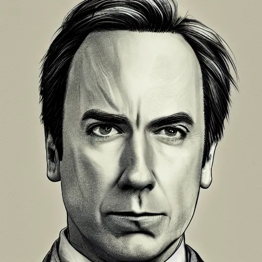 Image similar to Jimmy McGill/Saul Goodman Portrait, Anime, Highly Detailed, Trending on ArtStation, Digital Drawing