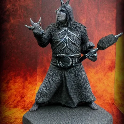 Image similar to 80mm resin figurine of gothmog fromlord of the rings return of the king (2003), scary, tilt shift, award winning, highly textured, very detailed!, dramatic