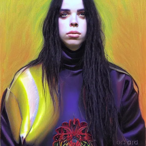 Image similar to Billie Eilish, by Mark Brooks, by Donato Giancola, by Victor Nizovtsev, by Gabriel Dawe