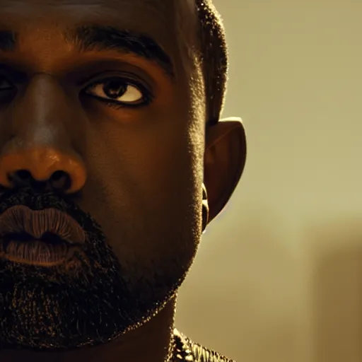 Prompt: Portrait of Kanye West as a god splash art, cinematic lighting, dramatic, octane render, long lens, shallow depth of field, bokeh, anamorphic lens flare, 8k, hyper detailed, 35mm film grain