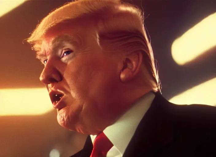 Prompt: film still donald trump in blade runner, 8 k