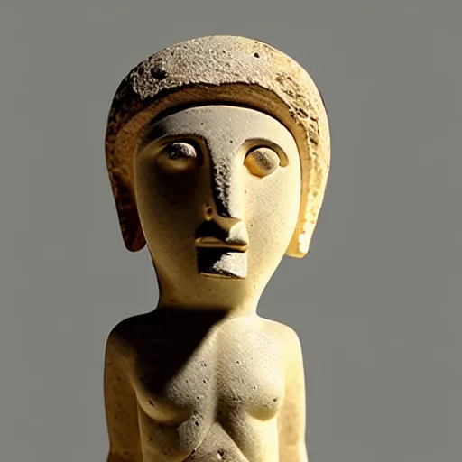 Image similar to zeus, cycladic figurine