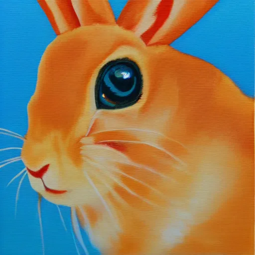 Prompt: a tileable painting of a rabbit