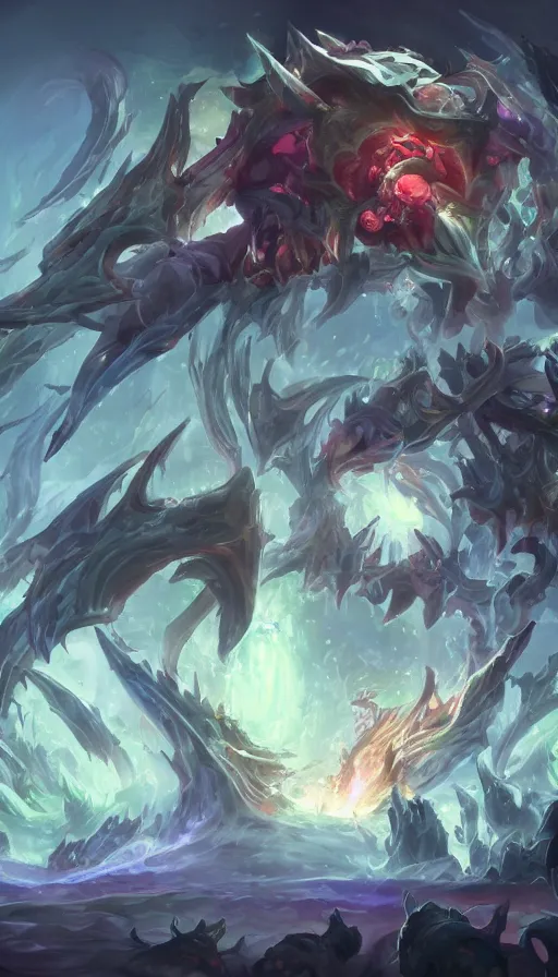 Prompt: The end of an organism, by League of Legends concept artists