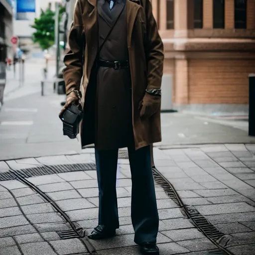 Image similar to Inspector Gadget as a real-life human, XF IQ4, f/1.4, ISO 200, 1/160s, 8K, RAW, unedited, symmetrical balance, in-frame