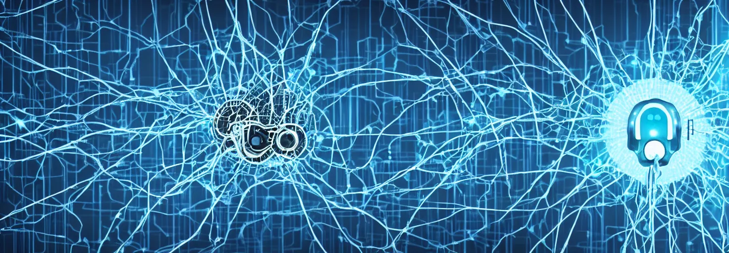 Image similar to artificial intelligence draws neuronet