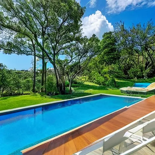 Prompt: house with a swimming pool, $ 2 5 m