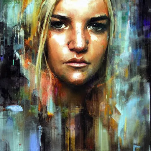 Image similar to jamie lynn spears and morphed together, hybrid, jeremy mann painting