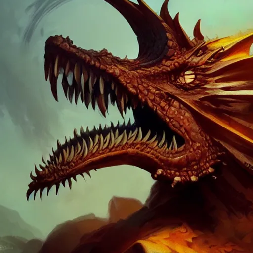 Image similar to close-up portrait dragon, trending on artstation, craig mullins, Frank frazetta, peter mohrbacher, Boris Vallejo, cinematic, hyper realism, high detail, octane render, black background, 8k