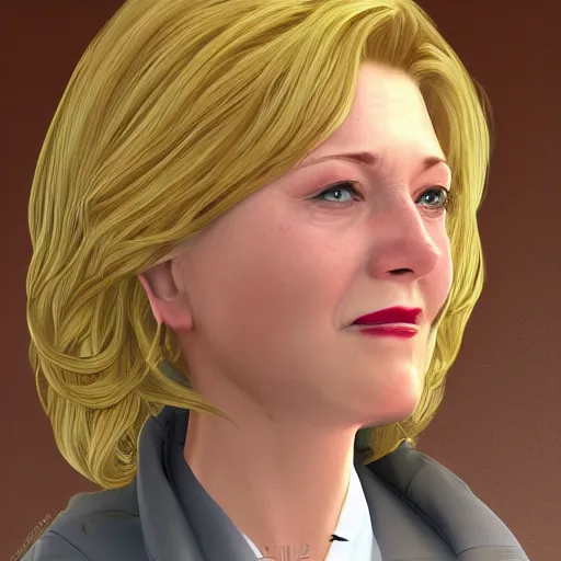 Image similar to maci holloway, first woman elected as president in usa, cold but beautiful, about 3 5 years old, highly detailed,, artstation hd, deviantart, by artgem