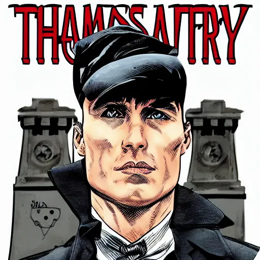 Image similar to thomas shelby as a superhero marvel comics cover