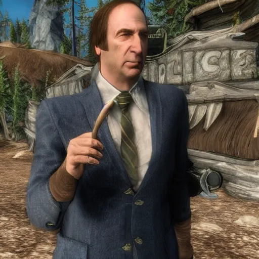 Prompt: saul goodman in skyrim