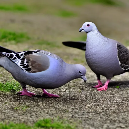 Prompt: evolved pigeons