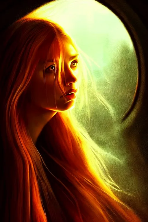 Image similar to epic professional digital art, girl with long hair, atmospheric lighting, painted, complex, detailed, sinister background, magdalena pagowska, epic, stunning, gorgeous, very wow, cinematic, masterpiece.