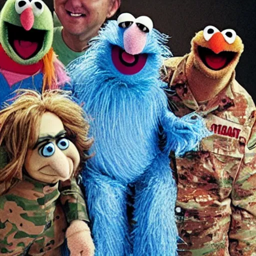 Prompt: “muppets at Guantanamo Bay”