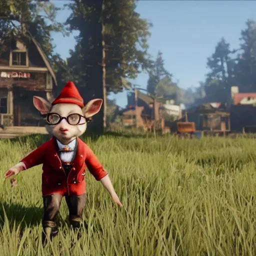 Prompt: stuart little in red dead redemption 2