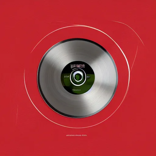 Image similar to close photograph of a cd cover with a small red rectangle on its side