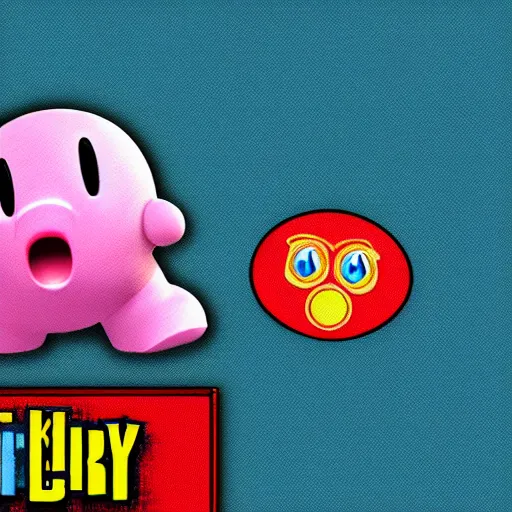 Image similar to video game character kirby