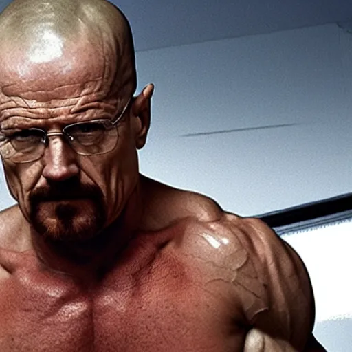 Image similar to Walter white big muscles