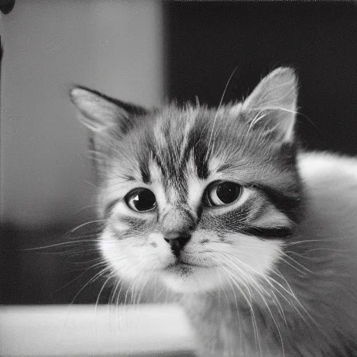 Image similar to baby cat, 35mm film photo, ILFORD XP2 Super